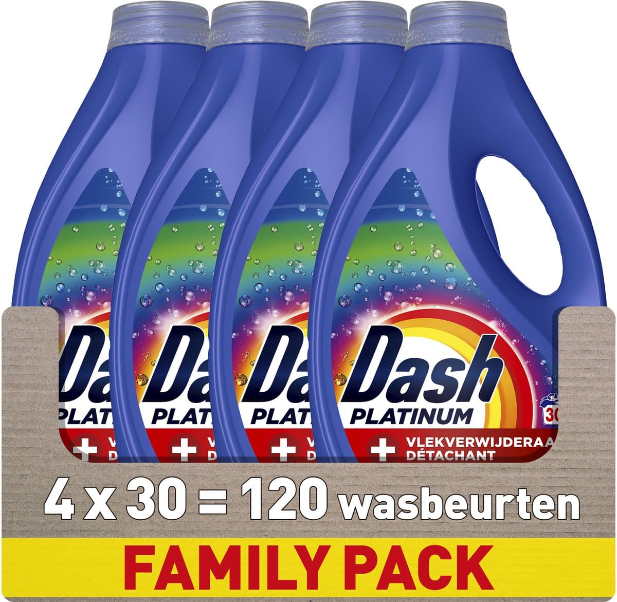 Dash Vloeibaar Wasmiddel +Extra Vlekverwijdering voor Kleuren - 4 x 30 Wasbeurten — afbeelding 1