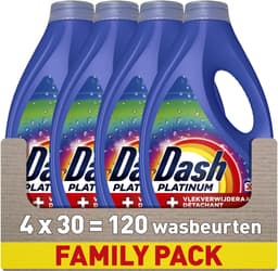 Dash Vloeibaar Wasmiddel +Extra Vlekverwijdering voor Kleuren - 4 x 30 Wasbeurten — thumbnail 1