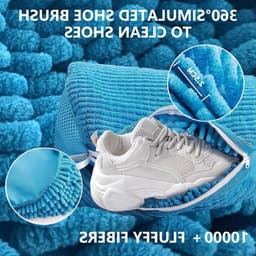 Schoenenwaszakken voor de wasmachine - 2 stuks ademend en chenille, ideaal voor het reinigen van schoenen — thumbnail 3