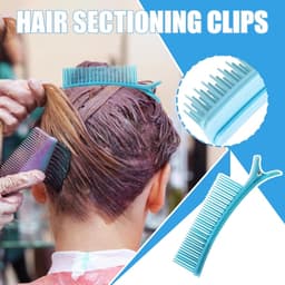 Haarclip Knippen - Grijpclip Styling - Nauwkeurige Deling - Vaste Klemveer - 14.5 cm - Zwart — thumbnail 2