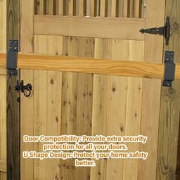 Dailygoods- Deurbarricade Set van 2 - U-beugel Houder - Koolstofstaal - Eenvoudige Installatie - Voor Garage/Barn - Versterkt Deurbeveiliging - Deurbeschermer — thumbnail 3