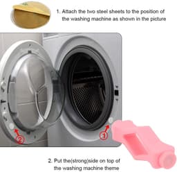 Dailygoods- Wasmachine Deurstopper met Magneten - Deurhouder - Antislip - Duurzaam Silicoon - Geschikt voor Voorladers - Beschermt tegen Krassen — thumbnail 3