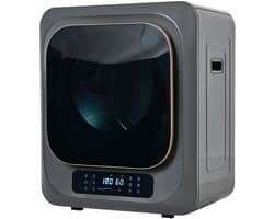 Mini Wasdroger - Compacte Luchtafvoerdroger - Met UV Sterilisatie - Geschikt Voor Wandmontage - 4kg Capaciteit 850W - Voor Kleine Ruimtes - RVS Trommel