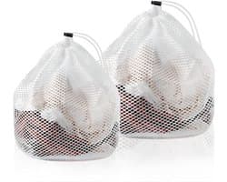 Set van 2 wasnetten met trekkoord voor delicate kleding, ideaal voor wasmachine en reizen, 11.8"x15.8"/15.8"x19.7