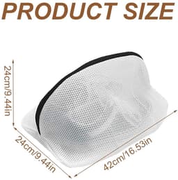 Dailygoods- Schoenwaszak Dubbel Laag - Waszakken voor Wasgoed - Waszak Schoenen - Wasnet - Opbergzak - Veilig Rits — thumbnail 2