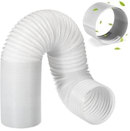 Afvoerslang met adapter - Flexibele buis - Airco ventilatie - 360 graden buigbaar - 150 mm x 15 m - Zwart — thumbnail 1