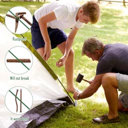 Dailygoods- Grondankers 30 cm - 10 Stuks - Stevige Zandharingen - Robuuste Haringen - V-profiel - Antislip Haak - Roestvrij Staal - Tentharingen — thumbnail 4