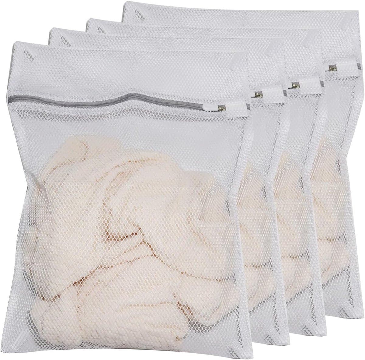 Waszak voor kleding en linnengoed - 4 stuks, 30 x 40 cm, ideaal voor wasmachine en droger — afbeelding 1