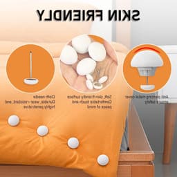SnelShoppen - Duvet Cover Clips - Mushrooms Rond - Non-slip Bed Clips - Quilt Fixing Clips - 4 Stuks Wit - Voor Duvet Bevestiging en Decoratie — thumbnail 2
