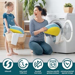 Set van 2 Waszakken voor Schoenen, Herbruikbare Waszakken voor de Wasmachine, Ideaal voor Organisatie en Reizen — thumbnail 3