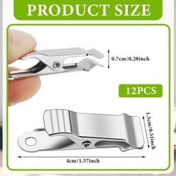 Cosensi - Metal Clips - Multifunctionele Krokodilklemmen - 12 Stuks - Voor Foto's en Gordijnen - Handige Bevestigingsclips - Ideaal voor Kleding en... — thumbnail 4
