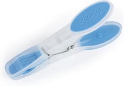 Wasknijpers - Kledingclips Haringen - Wasgoed Ophangen - Veilige Rubberen Grip - 24 stuks - Blauw en wit — thumbnail 3