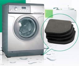 BYFRI 4pcs Absorbent Washer Pads Rubber Mats Universal Silent Feet Anti-vibration Pads for Washing Machine Dryer Fridge — thumbnail 1