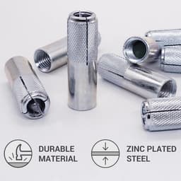 Drop in Ankers - Betonnen Anker Bouten - Stevig Verankeren - Gelegeerd Staal Materiaal - M16 x 65 mm — thumbnail 2