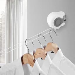 Verstelbare waslijn voor binnen en buiten, dubbele wandmontage voor efficiënt drogen van kleding en linnengoed — thumbnail 5