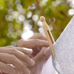 Houten Wasknijpers - Dolly Haringen - Kleding Ophangen - Onbehandeld Berkenhout - 11 cm - Natuurlijk — thumbnail 2