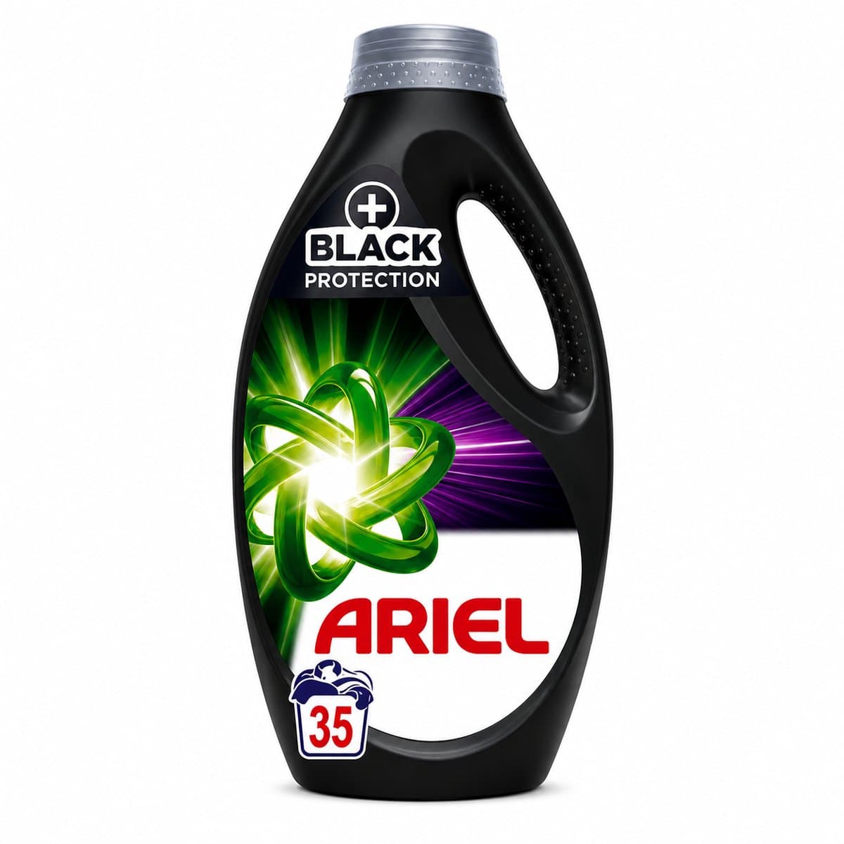 Ariel Black Protection Vloeibaar Wasmiddel – 35 Wasbeurten – Beschermt Zwarte & Donkere Kleding – Werkt ook in Koud Water – 1575 ml — afbeelding 1