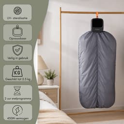 Caryota Mini Condensdroger - Reisdroger Voor Studenten & Kamperen - Antibacterieel - Tot 2.5 kg - Compacte Wasdroogcombinatie 450W - Kamer Verwarming — thumbnail 2