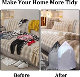 Allecto - Waszakken - Mesh Waszakken - Met Trekkoord - 90 x 60 cm - Zwart/Wit - Voor delicate kleding - Bescherming tijdens het wassen - Handig voo.. — thumbnail 2