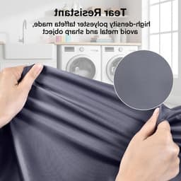 Extra grote waszakken, 70 x 115 cm, wasmachinebestendig, trekkoord opslag voor reizen, kamperen en thuisgebruik (Grijs) — thumbnail 4