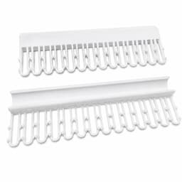 2 Stuks Sokkenknijpers voor Droogrek – Sokkenhanger voor Wasrek – Wasknijperstrip – Ruimtebesparende Sokkendroger – Geschikt voor 12 Sokken per Clip – Wit — thumbnail 3