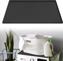 MIRA® Lekbak Wasmachine - Lekbak - Anti Trillingsmat Wasmachine - Lekbak Wasmachine 60x60 - Lekbak Wasmachine Universeel - Zwart - 60cm x 60cm x 2cm — thumbnail 1