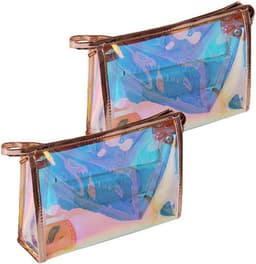 Draagbare Reiswaszak en Transparante Make-up Tas met Rits voor Kantoorbenodigdheden en Make-up Accessoires, 2 Stuks — thumbnail 1