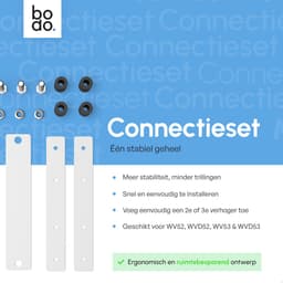 Bodo® - Wasmachine Verhoger connectieset - Wit - voor WV52 - WV53 - WVH53 — thumbnail 3
