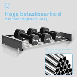HEZIVO® Droogrek Muur - Wasrek Muurbevestiging - Wanddroogrek - Inklapbaar Handdoekrek - 5 Rijen - 80 cm - Zwart — thumbnail 5