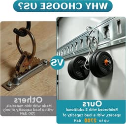 10 stuks combi-sjorogen voor aanhangers, 61 mm e-track sjorrails, ladingbeveiliging en eindmontage met φ39 mm ring, ideaal voor vrachtwagens en auto's — thumbnail 2