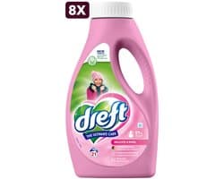 8 x Dreft Vloeibaar Wasmiddel Delicate & Wool 21 Wasbeurten - 945 ml