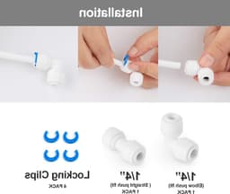 15 m Water Hose met Aansluitset voor Europese Dubbele Koelkast, Waterinlaatslang 6.35 mm (1/4 inch), Wit en Duurzaam — thumbnail 2