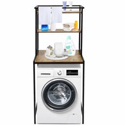 A.U.D Essentials - Wasmachine rek - Wasmachine kast - Wasmachine ombouw - Wasmachine en droger werkblad - 3 laags - Wit - 176.5 x 60 x 65 CM — thumbnail 1
