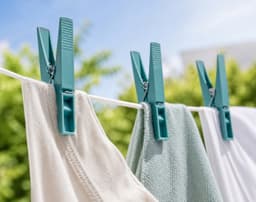 Wasknijpers JACYE - Turquoise - Kunststof - 24 Stuks - Knijper - Wassen - Was - Knijpers — thumbnail 3