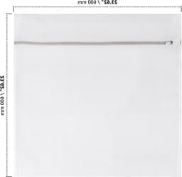 Set van 5 Grote Wasnetten 60 x 60 cm, Waszak met Rits, Bescherming voor Fijne Was, Sokken, Blouses en Truien, Wit — thumbnail 5