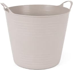 Flexibele kuip - grijs - 40 liter - met handvatten - 45 cm - kunststof - emmer - wasmand — thumbnail 4