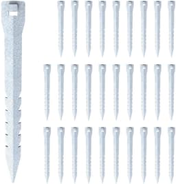 Grondankers voor Hek - Hekankers Bodemankers - Hekken Bevestigen - Roestbestendig Verzinkt Staal - 33 cm Lengte - Zilver — thumbnail 1