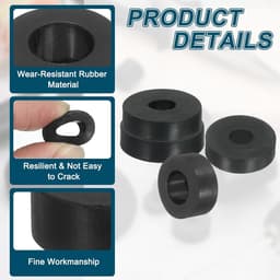 Rubberen Afstandhouders - Platte Ring - Apparaten Stabiliseren - Antislip en Trillingsdempend - 18 Stuks 25mm - Zwart — thumbnail 4