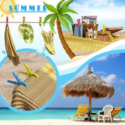 8 stuks - Wasknijpers - soft grip - handdoeken/badlakens knijpers - Strandhanddoek Clips - Strandclips - Handdoekclips voor Strandstoelen Cruise - Zware Kledingknijpers - Houd je Handdoek tegen de Wind - Meerkleurig — thumbnail 4