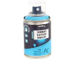 Textielverf Spray - Stofverf Spuitbus - Textiel Ontwerpen - Oplosmiddelvrij - 100 ml - Pastelblauw