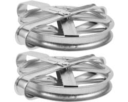 Waslijn Katrol - Kleding Ophangen - Drogen van Kleding - Soepele Bedrijfing - 2 stuks - Zilver