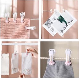 Wasknijpers Kattenklauw - Kledingklemmen Afdichtingsclips - Kleding Ophangen - Ultra-sterke Klemkracht - 12 stuks - Roze — thumbnail 4