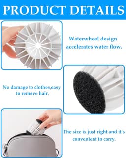Haarverzamelaar voor Wasmachine, 4 stuks, 6 cm diameter, Herbruikbare Anti-haarbal, voor Wasmachine, Haren Reinigen, Verminderen van Klitten, Verwijderen van Huisdierharen — thumbnail 3