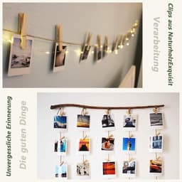 Dailygoods- Wasknijpers Mini - Houten Klemmen - 50 Stuks - Kleine Wasknijpers - Decoratieve Clips - Voor Fotohouders/Knutselen - Duurzaam Hout — thumbnail 3