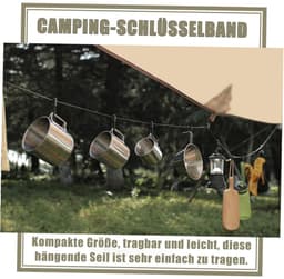 Dailygoods- Waslijn 5 Meter - Waslijn Camping - Uittrekbare Waslijn - Multifunctionele Waslijn - Accessoires voor Buitengebruik - Lichtgewicht en Waterafstotend - Drooglijn — thumbnail 3