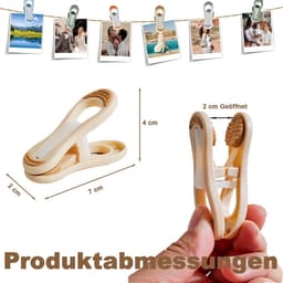 Dailygoods- Wasknijpers 20 Stuks - Kleurrijk - Kunststof - Handdoekklemmen - Compact 7x4 cm - Duurzaam en zonder afdruk - Klemmen — thumbnail 4