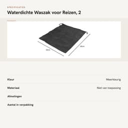 Dailygoods- Waszak Waterdicht - Opvouwbare Wasopbergtas - Trekkoordsluiting - 50 x 60 cm - Duurzaam 210D Oxford-doek - Geschikt voor Reizen - Opbergzak — thumbnail 5