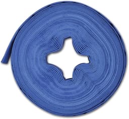 Waterslang 25 Meter - 1 Inch (25 mm) - Blauw - Platte Afvoerslang voor Waterpomp - Versterkt Polyester & PVC - 3 Bar Werkdruk — thumbnail 3