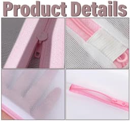 Dailygoods- Waszak 6-delig - Waszakken voor wasgoed - Waszak met ritssluiting - Wasnet groot/medium/klein - Bescherming voor delicate kleding - Duurzaam en robuust — thumbnail 5