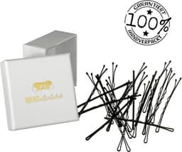 Haarspelden - Bobby Pins Klemmen - Haar Styling - Speciale Antislip Lak - 6 cm - Zwart — thumbnail 2